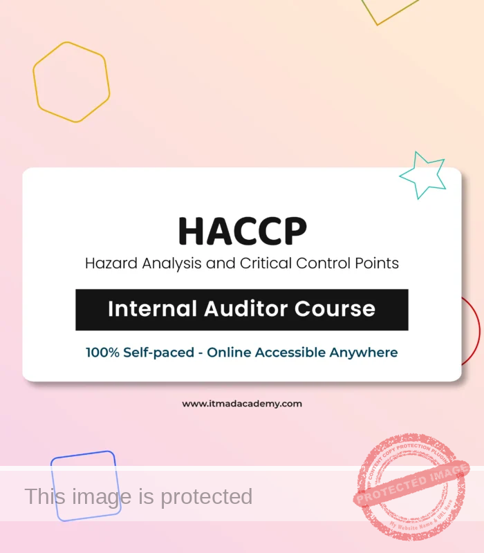 Get Exemplar global certified online HACCP Internal Auditor Training Course