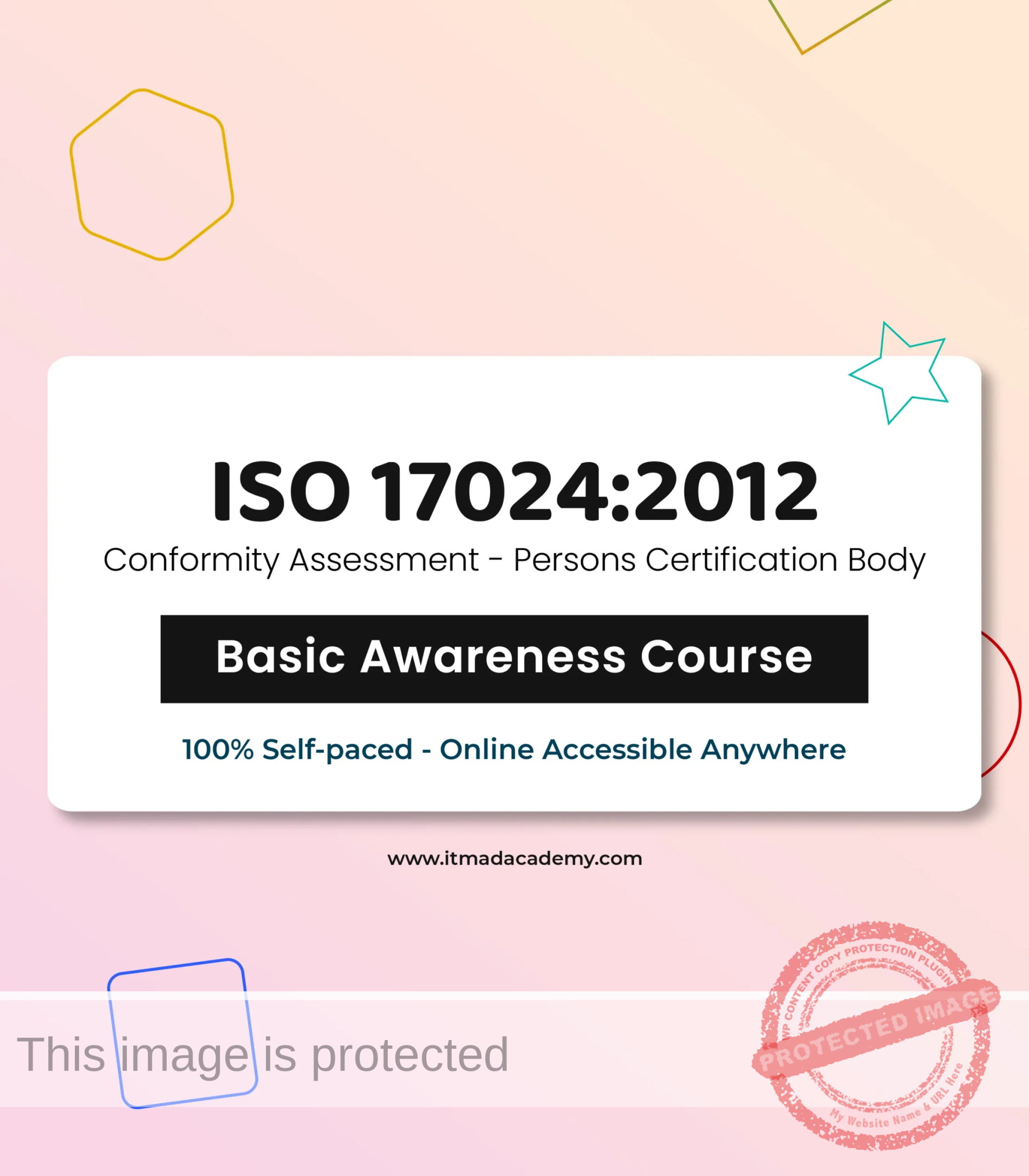 ISO 17024 Conformity Assessment-Persons Certification body-Foundation Training Course Get global certified online ISO 17024 Conformity Assessment-Persons Certification body-Internal Auditor Training Course basic awareness