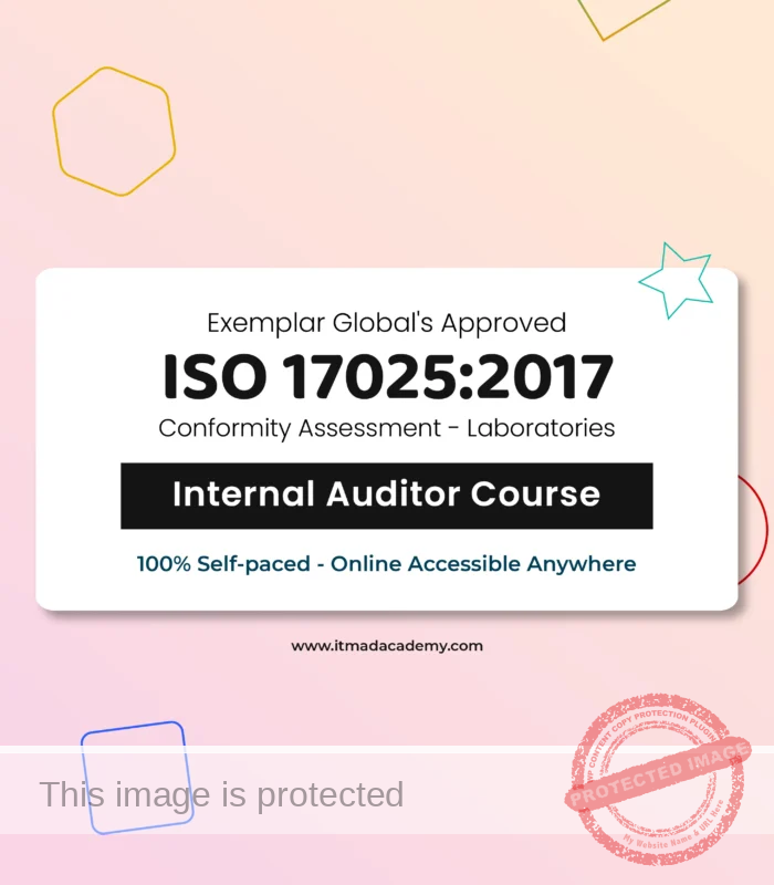 get exemplar global certified online ISO 17025 Conformity Assessment Laboratories - Internal auditor Training Course