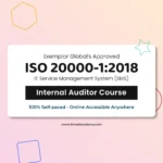 Get Exemplar global certified online ISO 20000-1 IT Service Management System (SMS) Internal Auditor Training Course