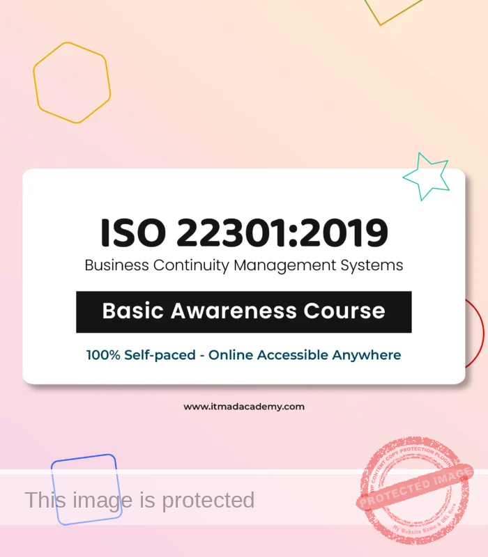 Get certified online ISO 22301 Business Continuity Management Foundation Training Course Basic awareness